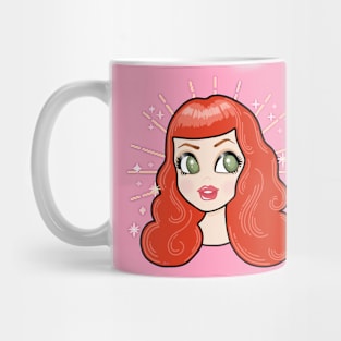 Cutie Pie Retro Cartoon Redhead Mug